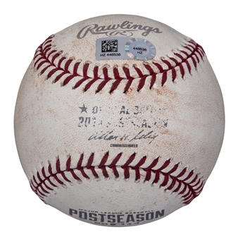 2014 San Francisco Giants At Pittsburgh Pirates Game Used OML Selig Postseason Baseball Used On 10/1/14 - NL Wild Card Game (MLB Authenticated)